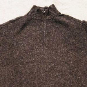 BANANA REPUBLIC*Lambswool Cashmere 1/2 Zip Sweater